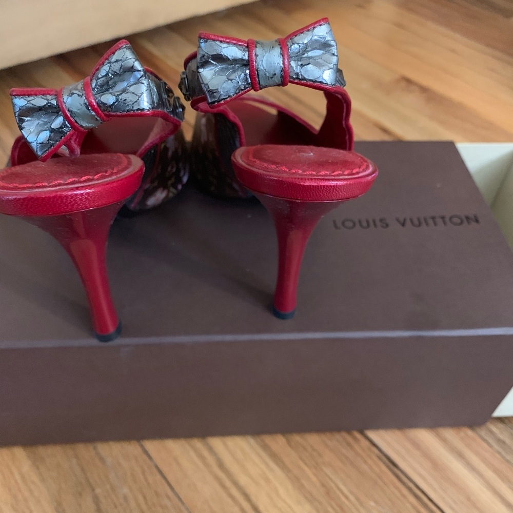 Louis Vuitton cherry blossom sling backs pumps - Picture 3 of 5